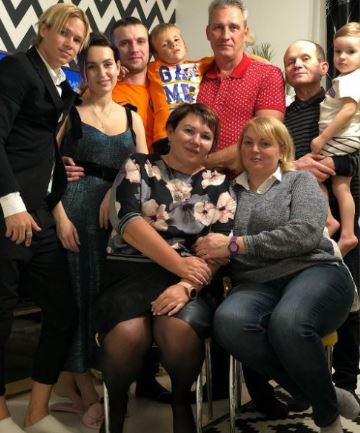 Inna Nikolaevna Mudryk with her family